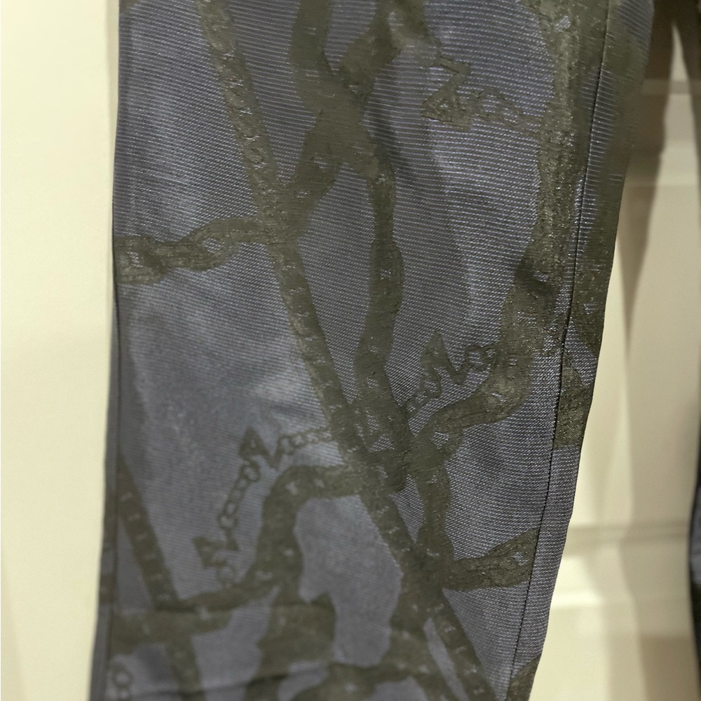 Zadig & Voltaire Pomy Jacquard Chains Trousers Navy Black Size 36 FR - Picture 7 of 11